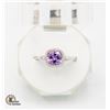 STAMPED 925 PEAR SHAPED CENTER CZ WITH