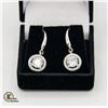 Image 1 : STAMPED 925 EARRINGS WITH 1.0 CT CENTER WITH HALO