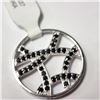Image 1 : BZ1598-189 SILVER BLACK ONYX/ DIAMOND PENDANT