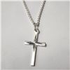 Image 1 : BZ1598-196 SILVER 7.8G 20" CROSS NECKLACE
