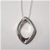 Image 1 : BZ1598-187 SILVER DIAMOND 16"  NECKLACE