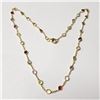 BZ1598-161 SILVER GOLD PLATED 18" NECKLACE