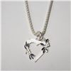 Image 1 : BZ1598-178 SILVER HEART 18" NECKLACE