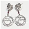 Image 1 : S357-113 SILVER CZ EARRINGS