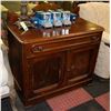 VINTAGE WOOD ACCENT TABLE CABINET