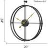 Image 2 : NEW BATTERY OPERATED 3D WALL CLOCK, BLACK