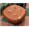 Image 1 : LEATHER OTTOMAN ON WHEELS 25" X 25" X 15"