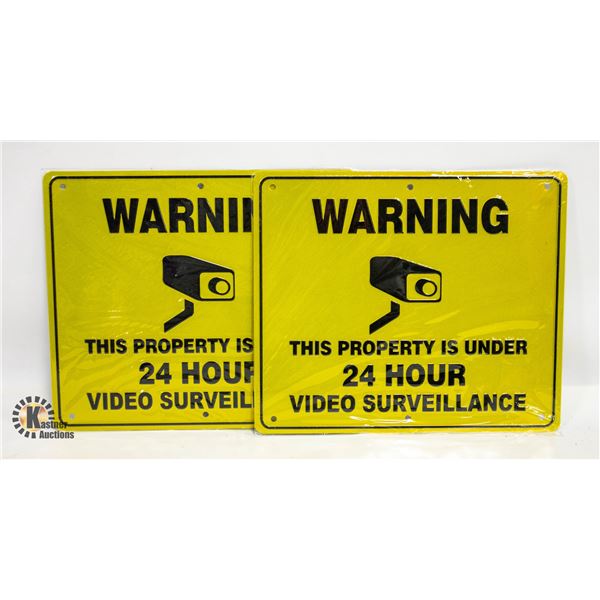 SEALED (2) METAL SIGNS