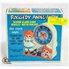 VINTAGE 1974 RAGGEDY ANN & ANDY TALKING ALARM