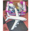PLAYMOBIL JETLINER & AIRPORT PLAYSET LOT (2 BAGS,