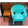 2 VINTAGE KIDS CHAIRS TOGETHER-ESTATE