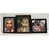 Image 1 : SET OF 3 FRAMED ANGELINA WRONA WALL ART PRINTS