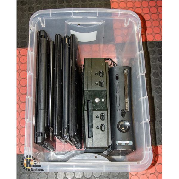 CLEAR STORAGE TOTE WITH SELECTION OF