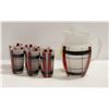 Image 1 : M.C.M.ZRT GLASS PITCHER AND 6 GLASSES