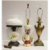 Image 1 : GROUP OF 3 ANTIQUE LAMPS