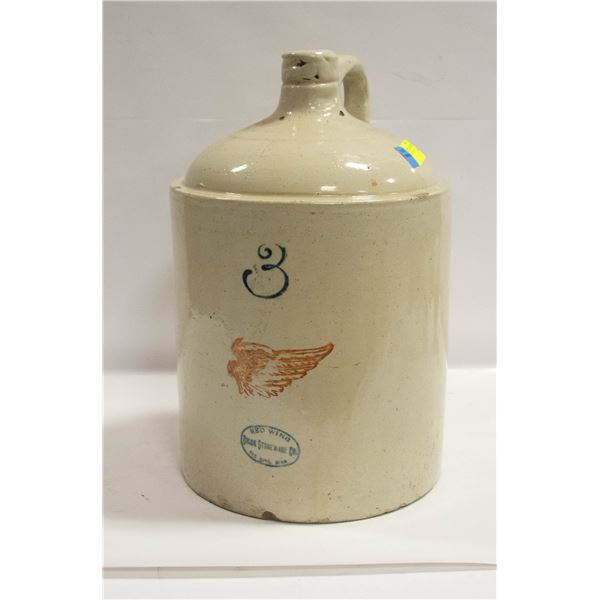 THREE GALLON RED WING MEDALTA JUG