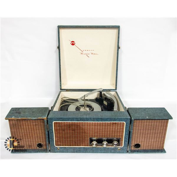 WEBCOR MUSIC MAN RECORD PLAYER WITH 2