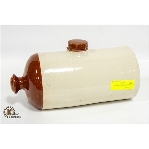 ANTIQUE BED WARMER CROCK