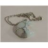 Image 1 : NEW OPALITE CRESCENT MOON PENDANT NECKLACE
