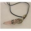 Image 1 : NEW POLISHED ROSE QUARTZ GEMSTONE POINT PENDANT