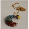 Image 1 : NEW GENUINE CHAKRA GEMSTONE+WIRE INLAY PENDANT