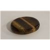 Image 1 : GENUINE TIGERS-EYE PALM STONE/THUMB STONE IN BLACK