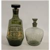 Image 1 : SMOKE GLASS DECANTER WITH GOLD DECORATION
