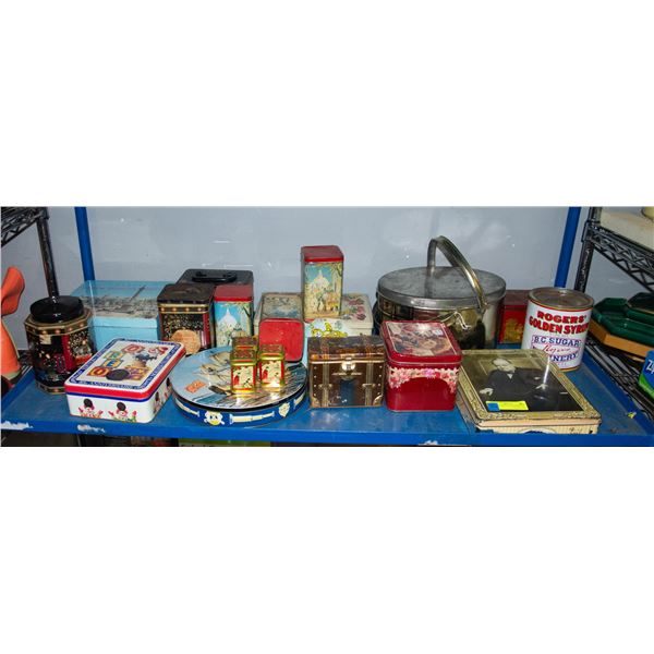 COLLECTION OF 20 VINTAGE TINS