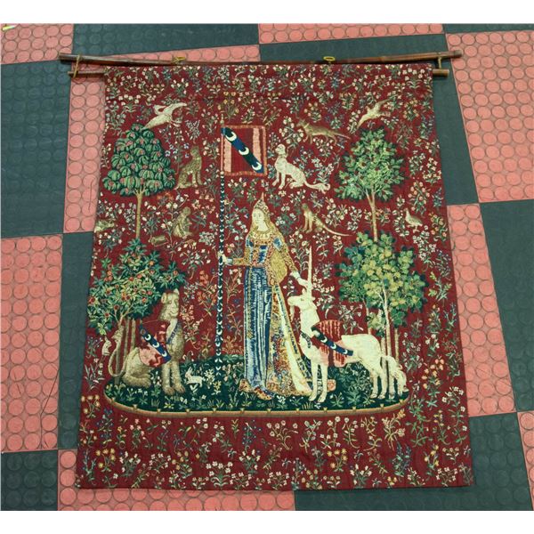 MADE IN BEGIUM 3FT X 3FT MILLE FLEURS TAPESTRY