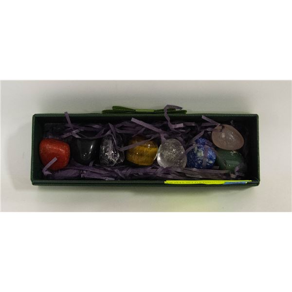 NEW SET POLISHED GENUINE HEALING CHAKRA GEMSTONES