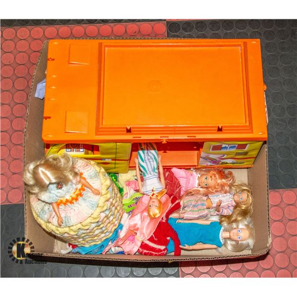 VINTAGE BARBIE RV & CLOTHES & BARBIES