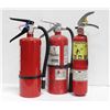 Image 1 : BUNDLE OF 3 FIRE EXTINGUISHERS *FULLY CHARGED BUT