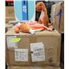 BOX OF 20 NEW IN PCKG SETS OF 6 DOG TOYS-ORANGE