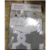 BOX OF 50 NEW SHOWER CURTAINS-GREY & WHITE