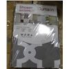 BOX OF 50 NEW SHOWER CURTAINS-GREY & WHITE