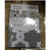 BOX OF 50 NEW SHOWER CURTAINS-GREY & WHITE