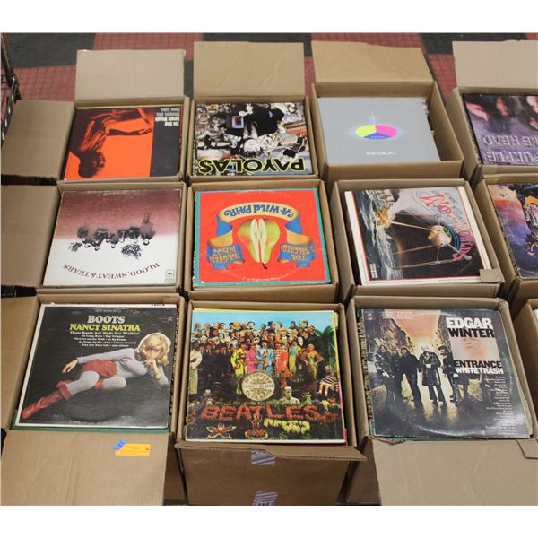 PALLET OF RECORDS INCLUDES POP, ROCK, COUNTRY &