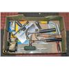 Image 1 : LARGE FLAT WITH HAMMERS AND SCRAPERS