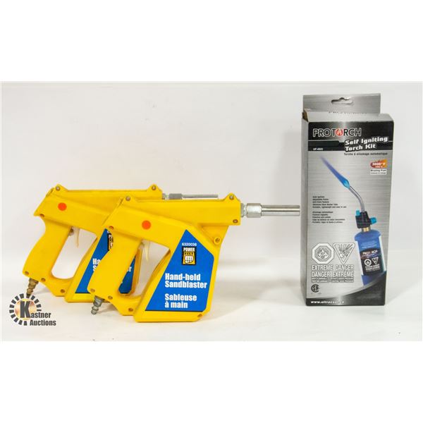 BOX AIR SAND BLAST GUNS & TORCH KIT