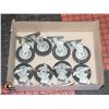 8 SWIVEL CASTERS 4 HAVE LOCKS