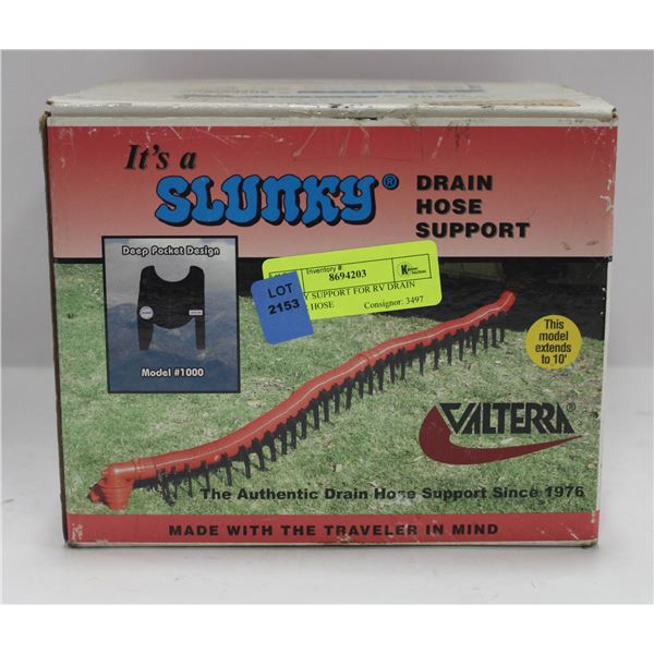 SLINKY SUPPORT FOR RV DRAIN SEWER HOSE