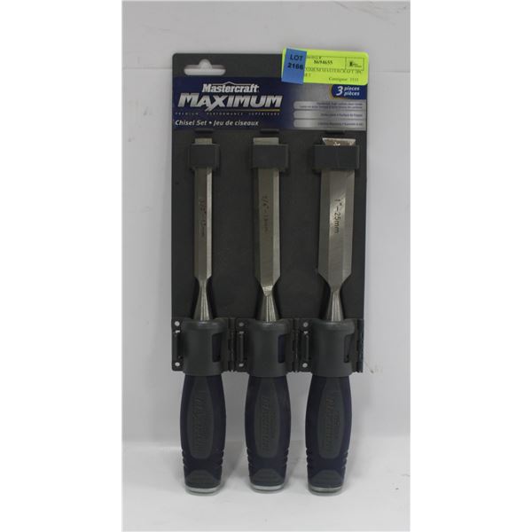 NEW MAXIMUM MASTERCRAFT 3PC CHISEL SET