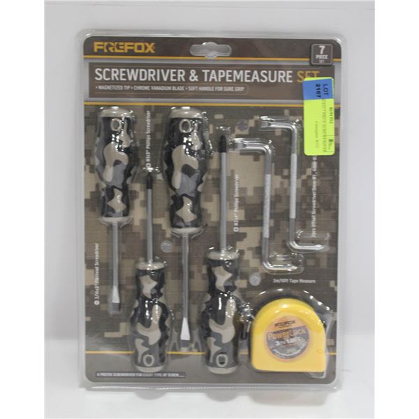 NEW SEALED 7 PIECE SCREWDRIVER &