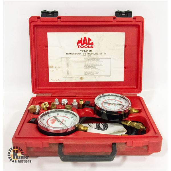 NEW MAC TOOLS TRANS. OIL PRESSURE TEST KIT