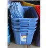 4 RUBBERMAID TOTES WITH LIDS