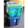 4 TOTES WITH LIDS