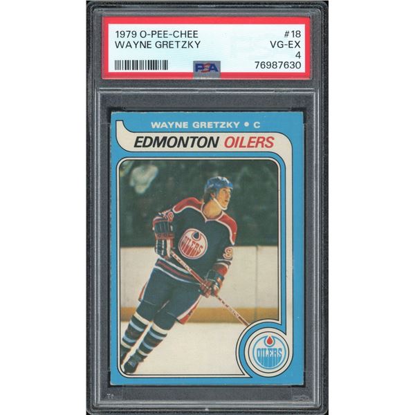 1979-80 O-Pee-Chee #18 Wayne Gretzky RC (PSA 4)