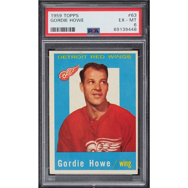 1959-60 Topps #63 Gordie Howe (PSA 6)