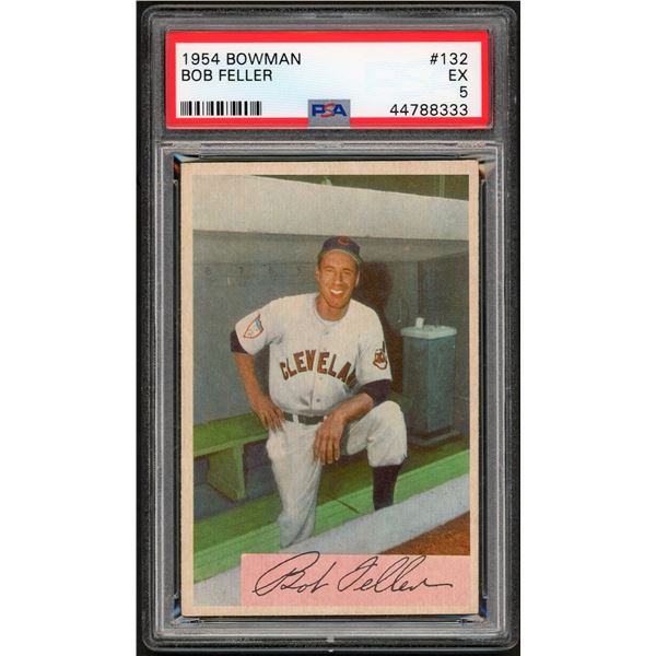 1954 Bowman #132 Bob Feller (PSA 5)