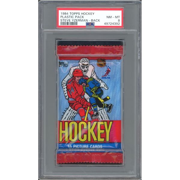 1984-85 Topps Unopened Pack (PSA 8) w/ Yzerman RC!